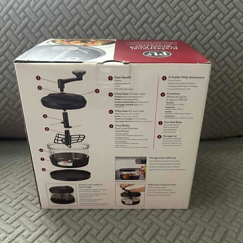 Progressive PL8 Professional 3 Cup MANUAL Food Processor BLACK New